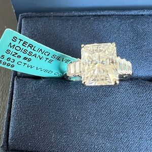 Sterling Silver Moissanite Ring